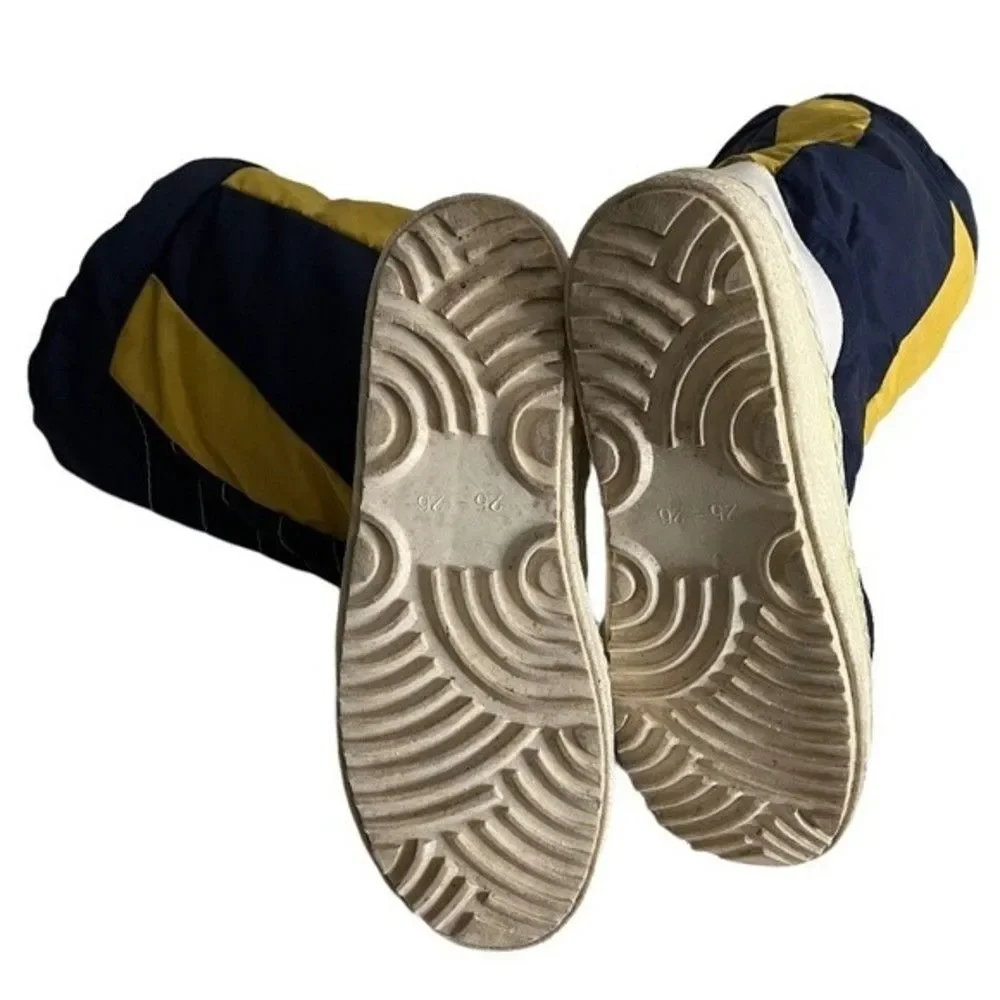 APRES SKI Blue Yellow Nylon Rubber Boots Moon Boots